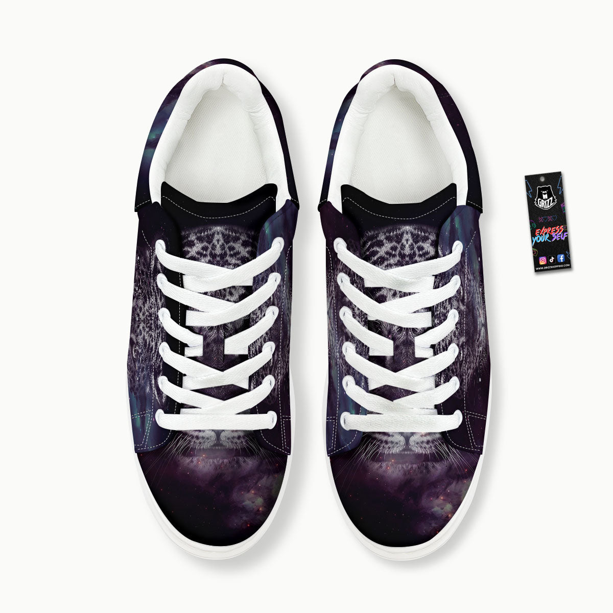 Jaguar Galaxy Print Platform Shoes-grizzshop