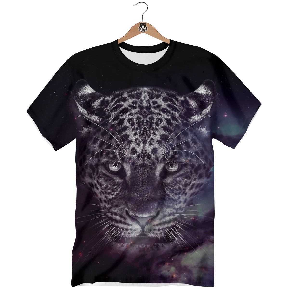 Jaguar Galaxy Print T-Shirt-grizzshop