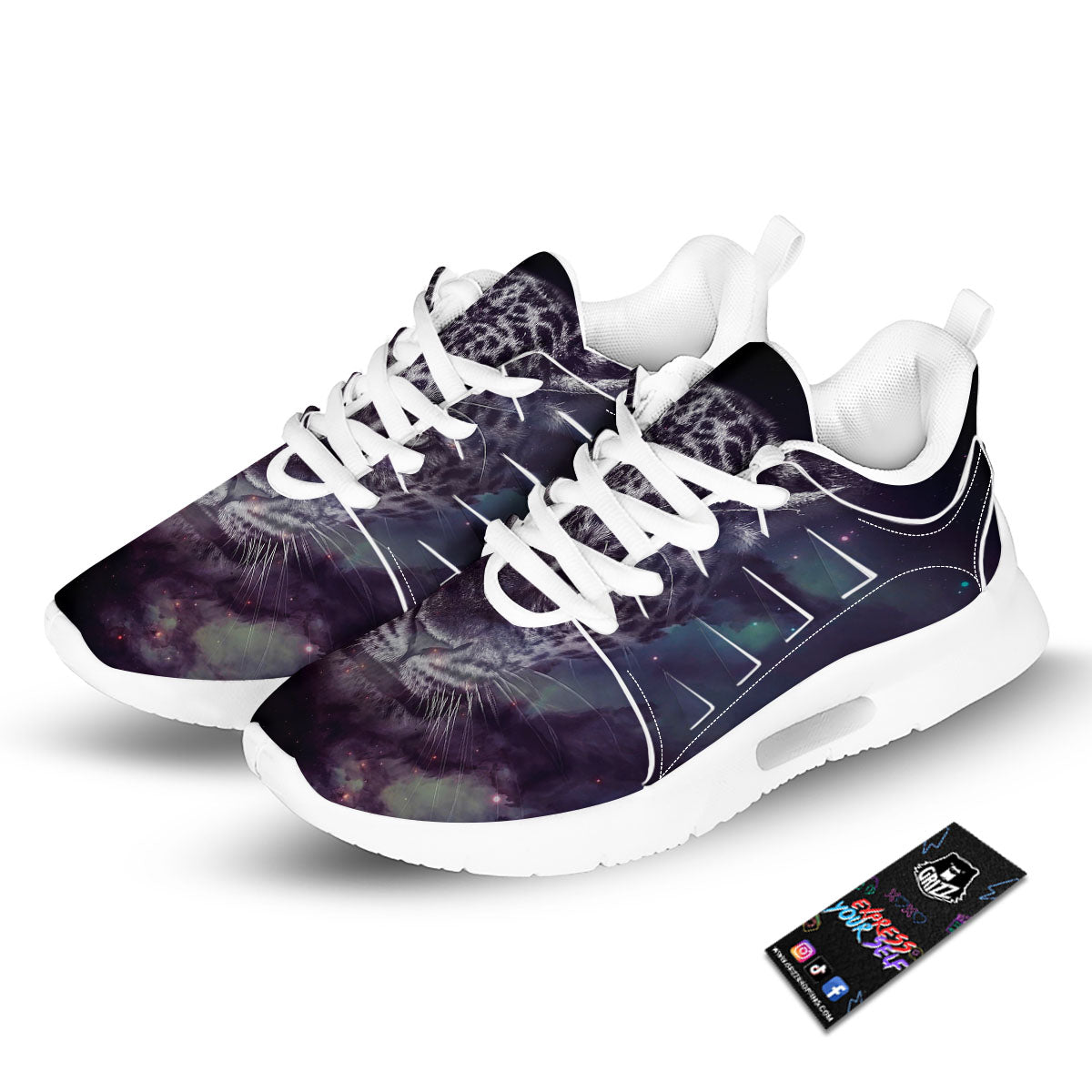 Jaguar Galaxy Print Tennis Shoes-grizzshop