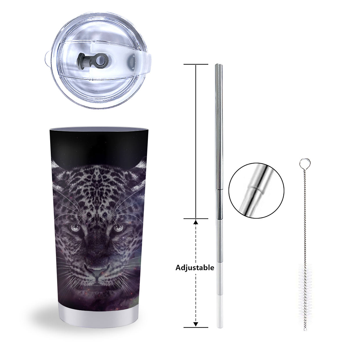 Jaguar Galaxy Print Tumbler-grizzshop