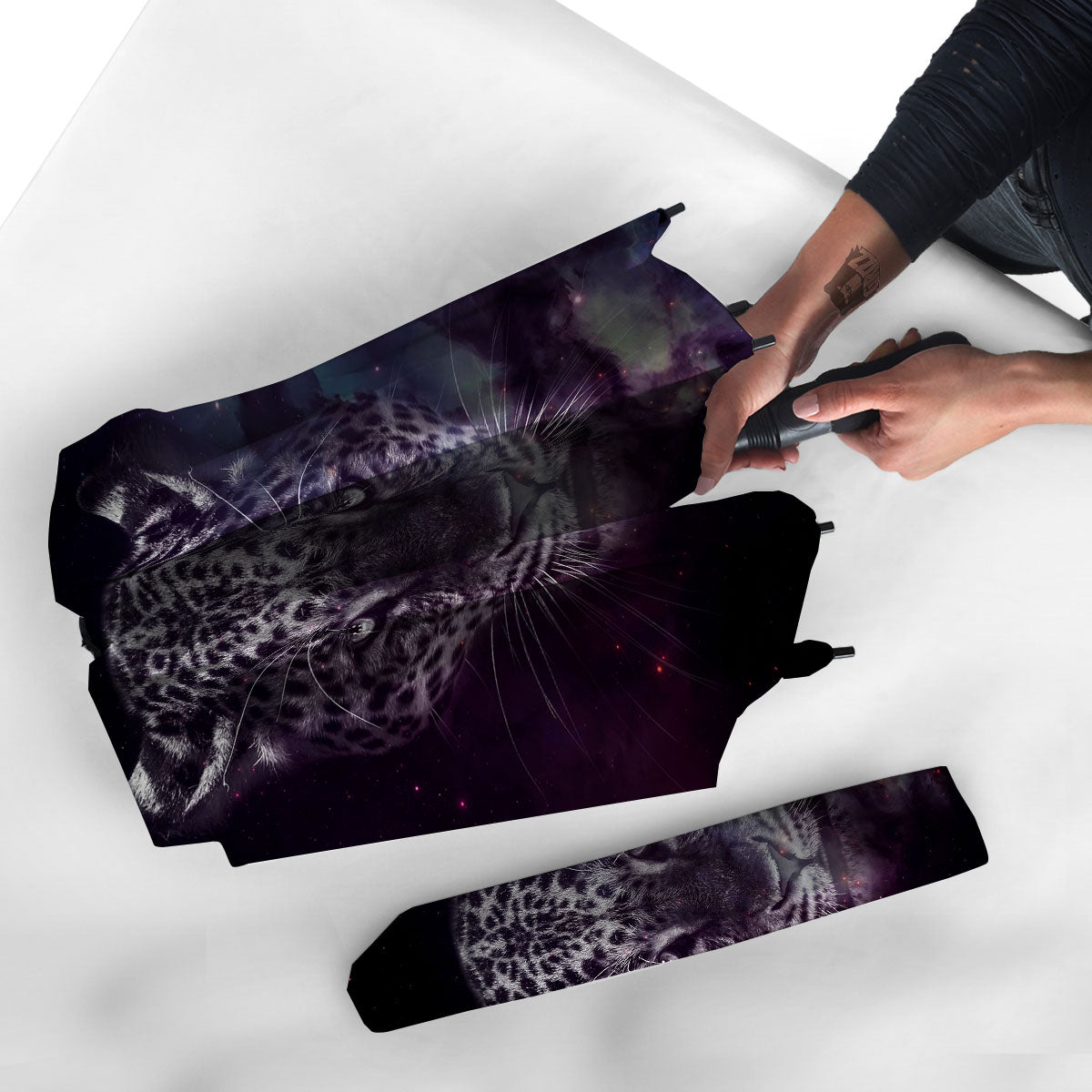 Jaguar Galaxy Print Umbrella-grizzshop