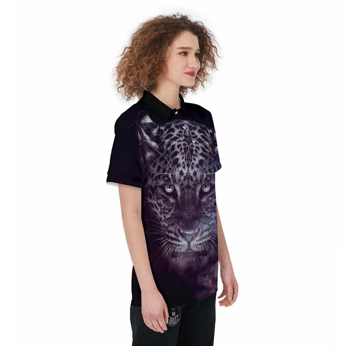 Jaguar Galaxy Print Women's Golf Shirts-grizzshop