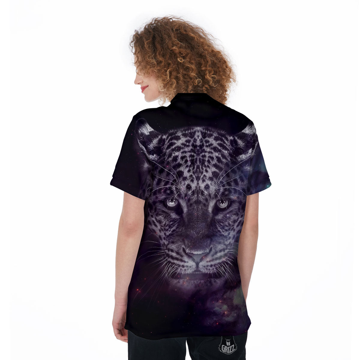 Jaguar Galaxy Print Women's Golf Shirts-grizzshop