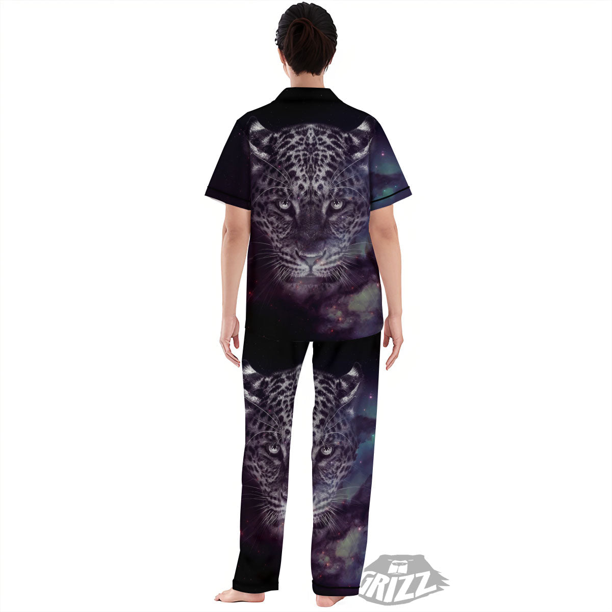 Jaguar Galaxy Print Women's Pajamas Set-grizzshop
