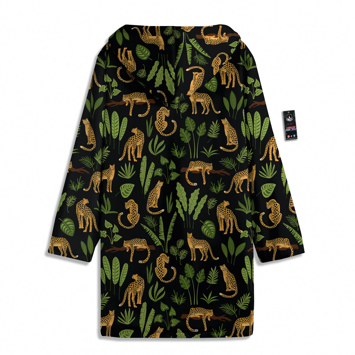 Jaguar Tropical Print Pattern Men's Windbreaker Jacket-grizzshop