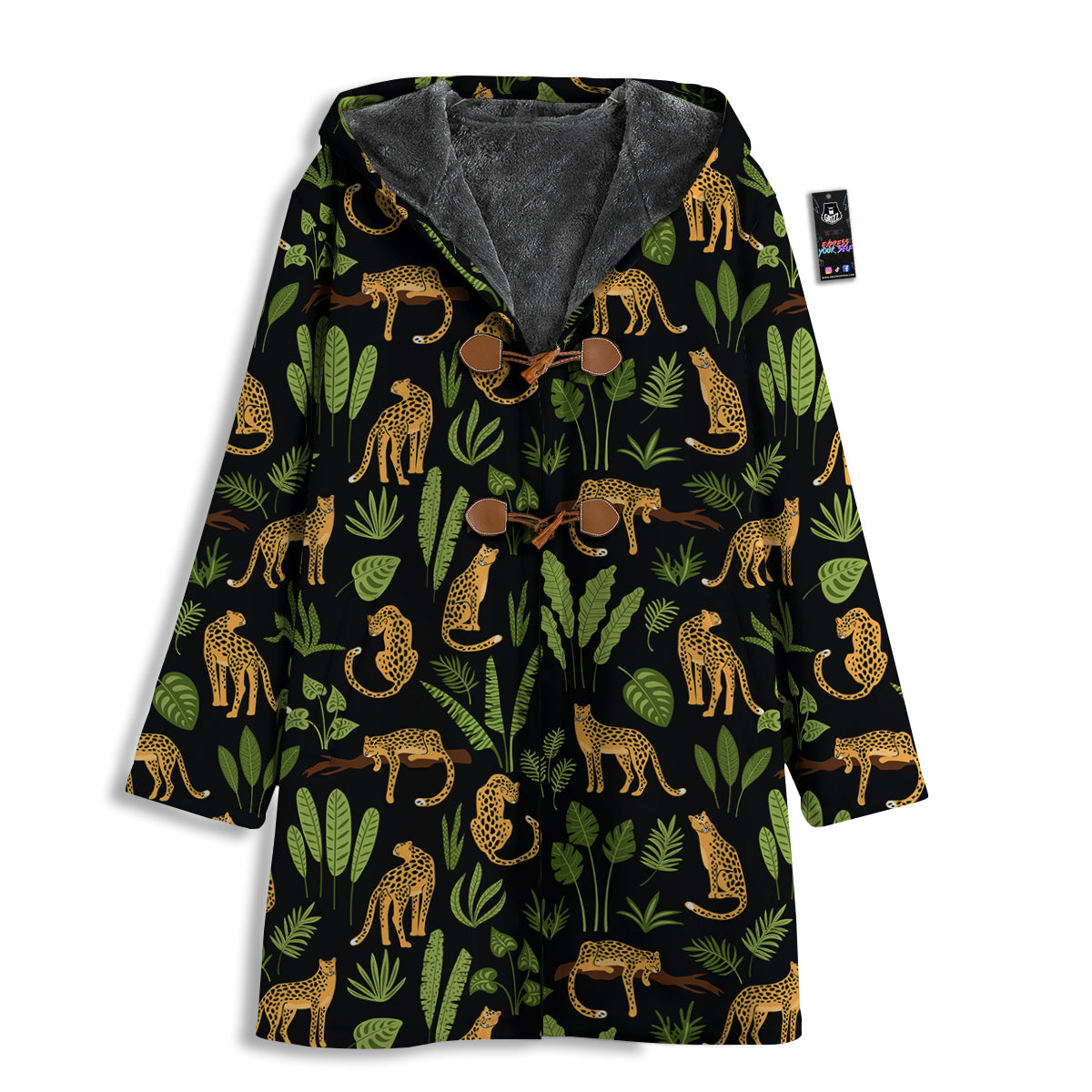 Jaguar Tropical Print Pattern Men's Windbreaker Jacket-grizzshop