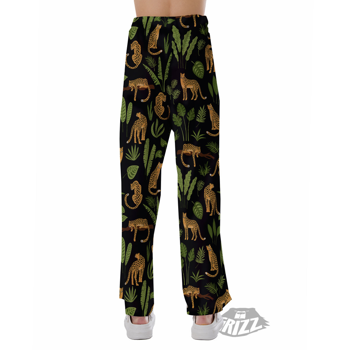 Jaguar Tropical Print Pattern Pajama Pants-grizzshop