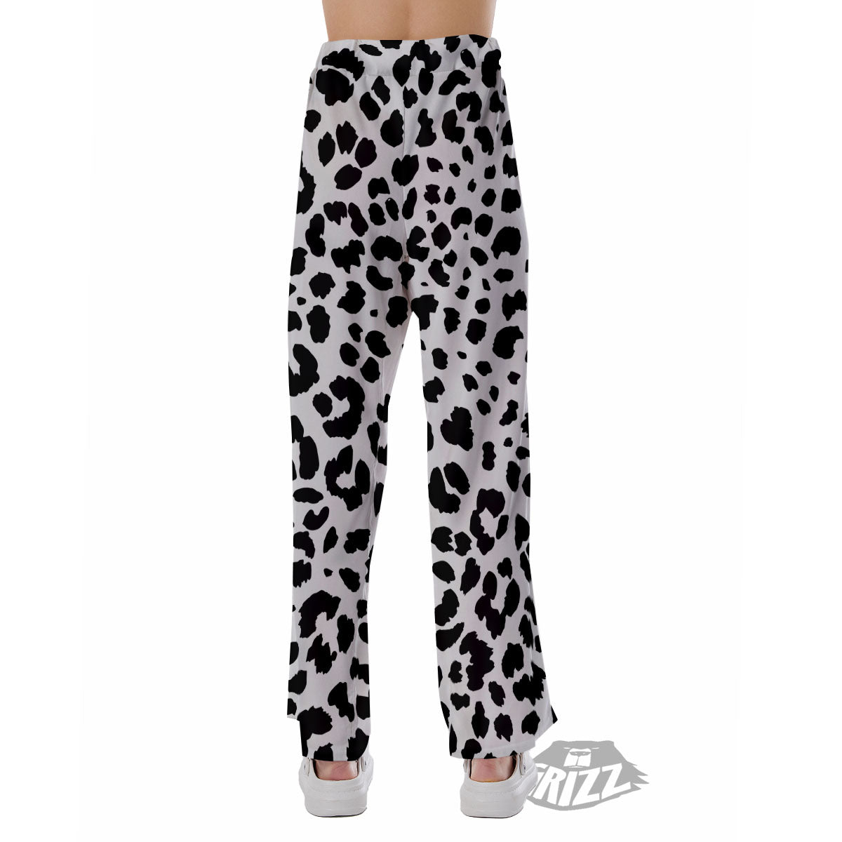 Jaguar White And Black Print Pattern Pajama Pants-grizzshop