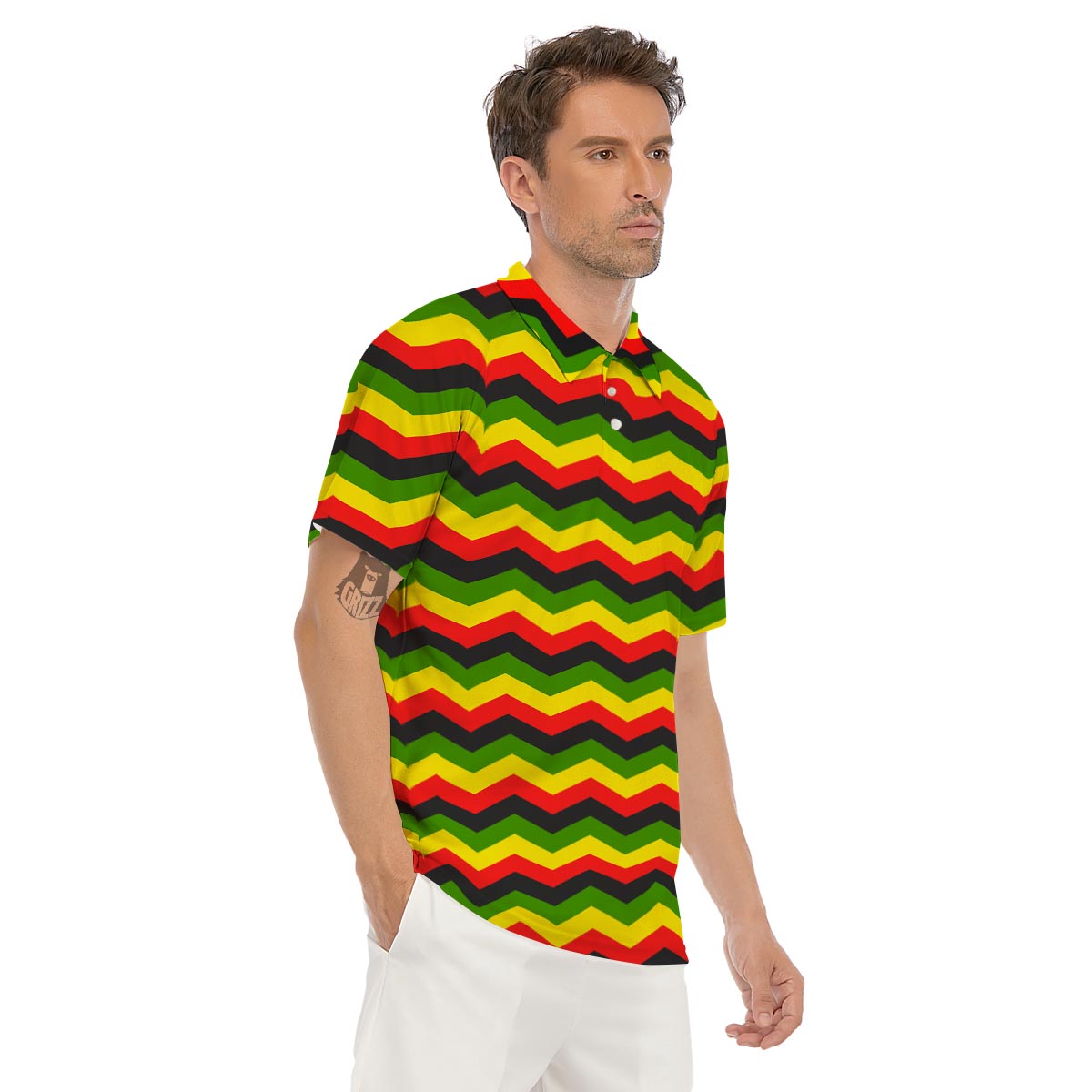 Jamaica Reggae Rasta Men's Golf Shirts-grizzshop