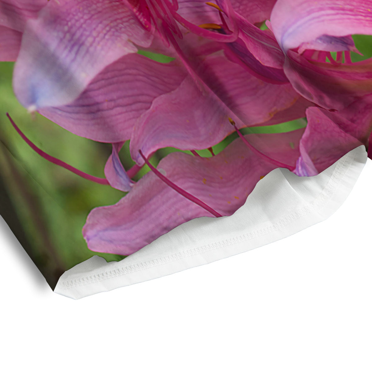 Japanese Amaryllis Purple And Pink Print Men's Athletic Shorts