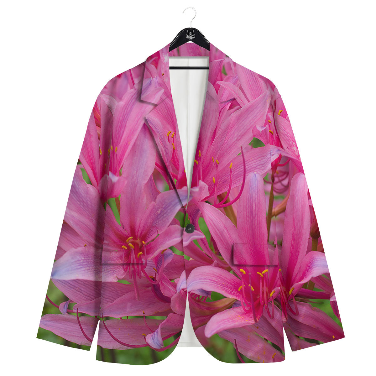 Japanese Amaryllis Purple And Pink Print Men's Sport Coat-grizzshop