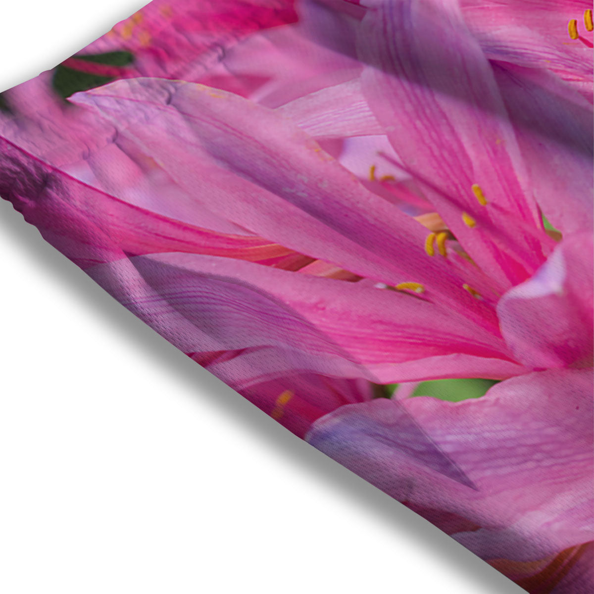 Japanese Amaryllis Purple And Pink Print Mesh Shorts