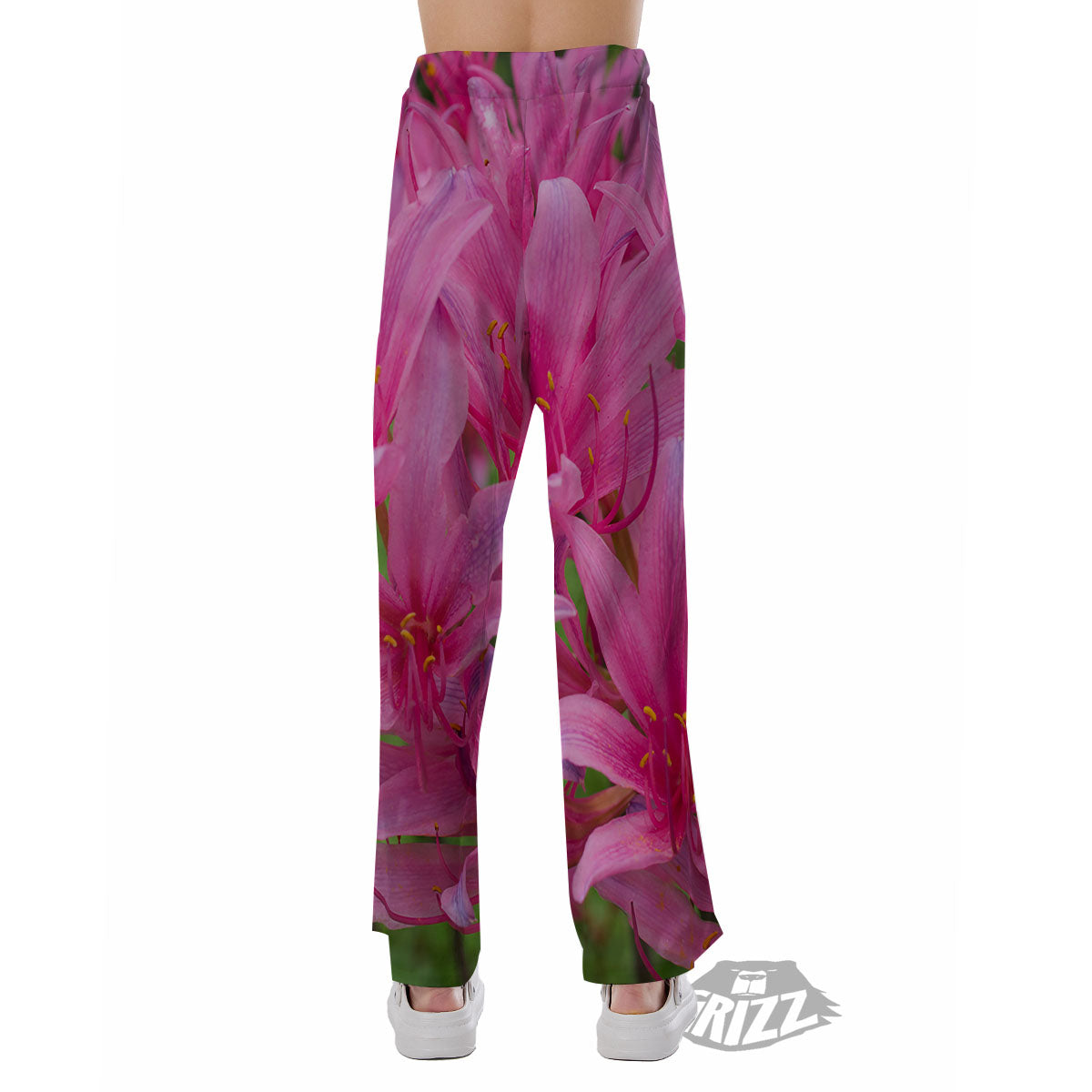 Japanese Amaryllis Purple And Pink Print Pajama Pants-grizzshop