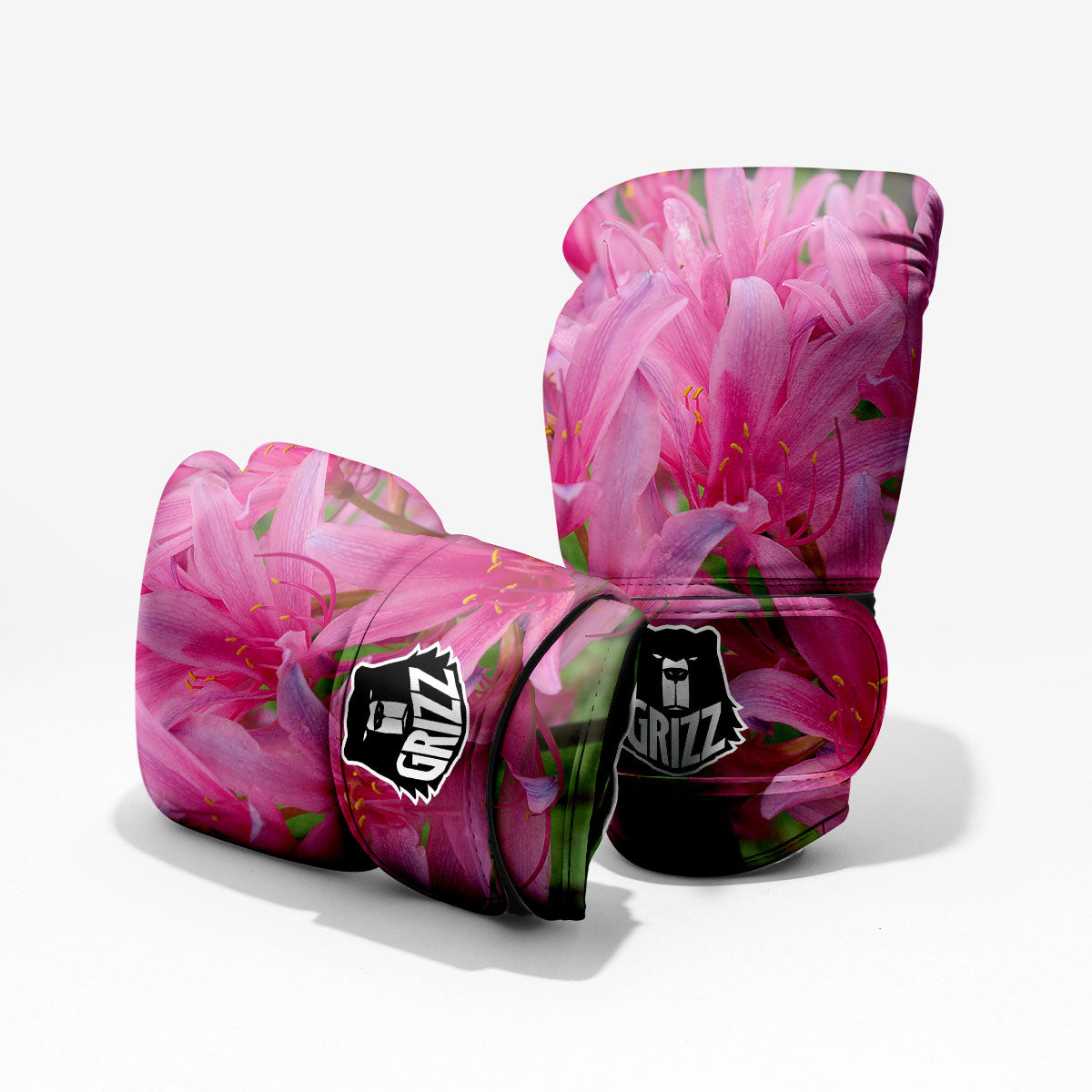 Japanese Amaryllis Purple And Pink Print Pro Boxing Glove