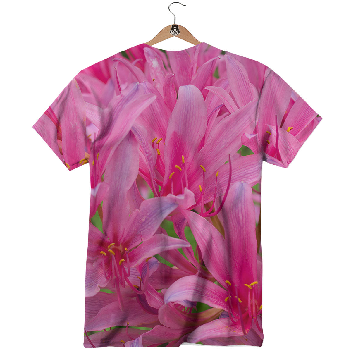 Japanese Amaryllis Purple And Pink Print T-Shirt-grizzshop
