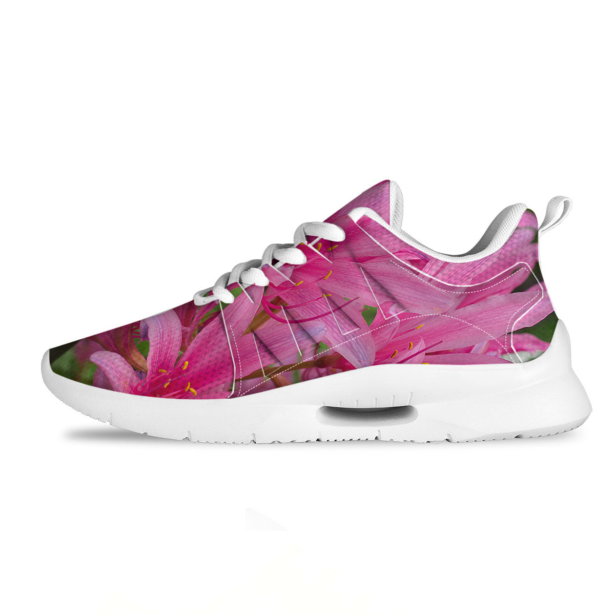 Japanese Amaryllis Purple And Pink Print Tennis Shoes-grizzshop