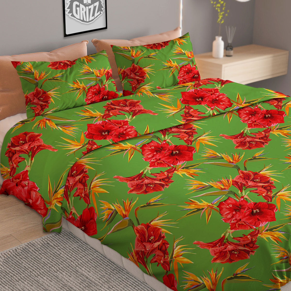 Indicators And Stock Candlestick Print Duvet Cover Bedding Set