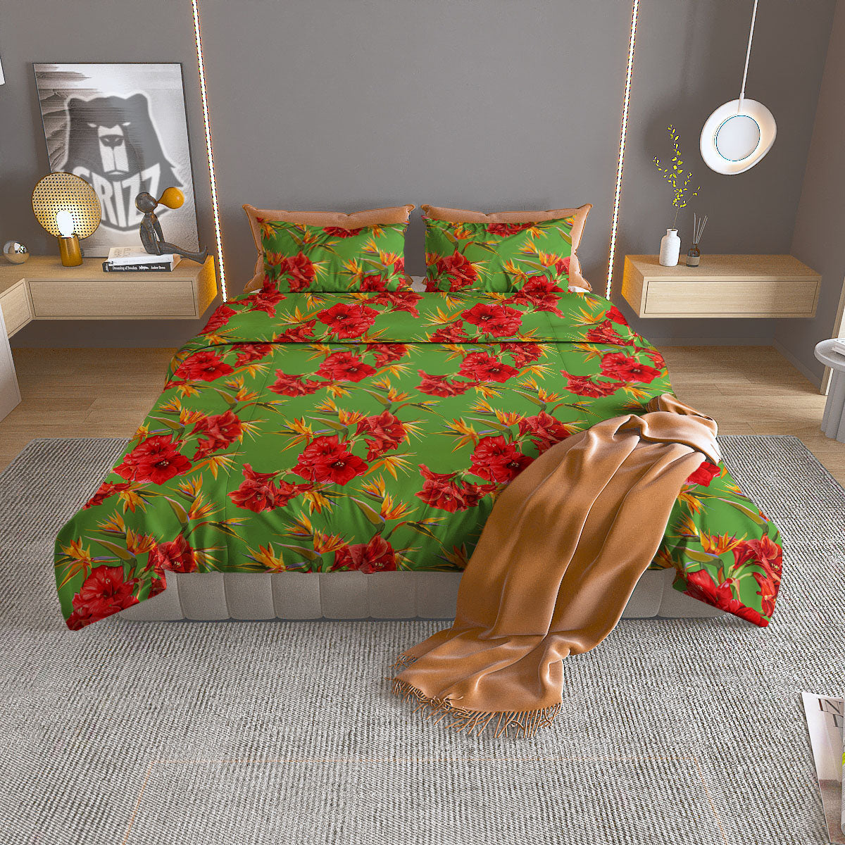 Indicators And Stock Candlestick Print Duvet Cover Bedding Set