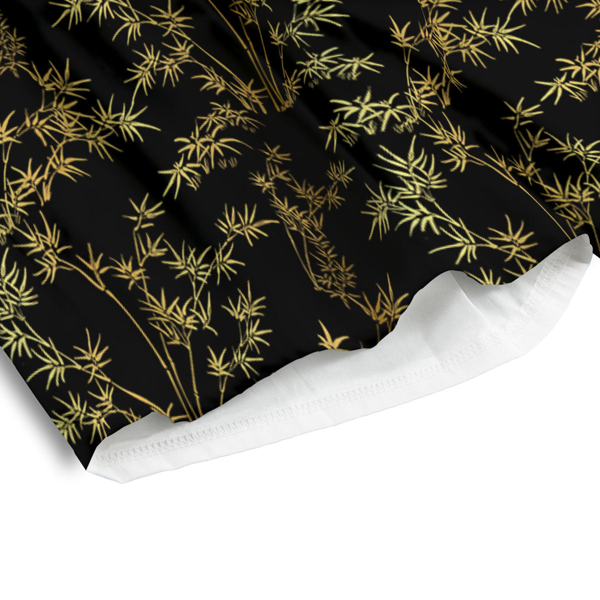 Lotus Leaf And Flower Print Pattern Men's Athletic Shorts