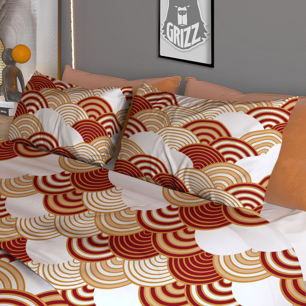 Ivy Leaf Watercolor Print Pattern Duvet Cover Bedding Set
