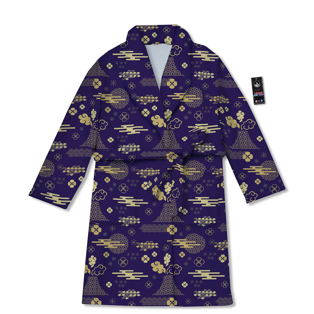 Japanese Classic Print Pattern Bathrobe-grizzshop