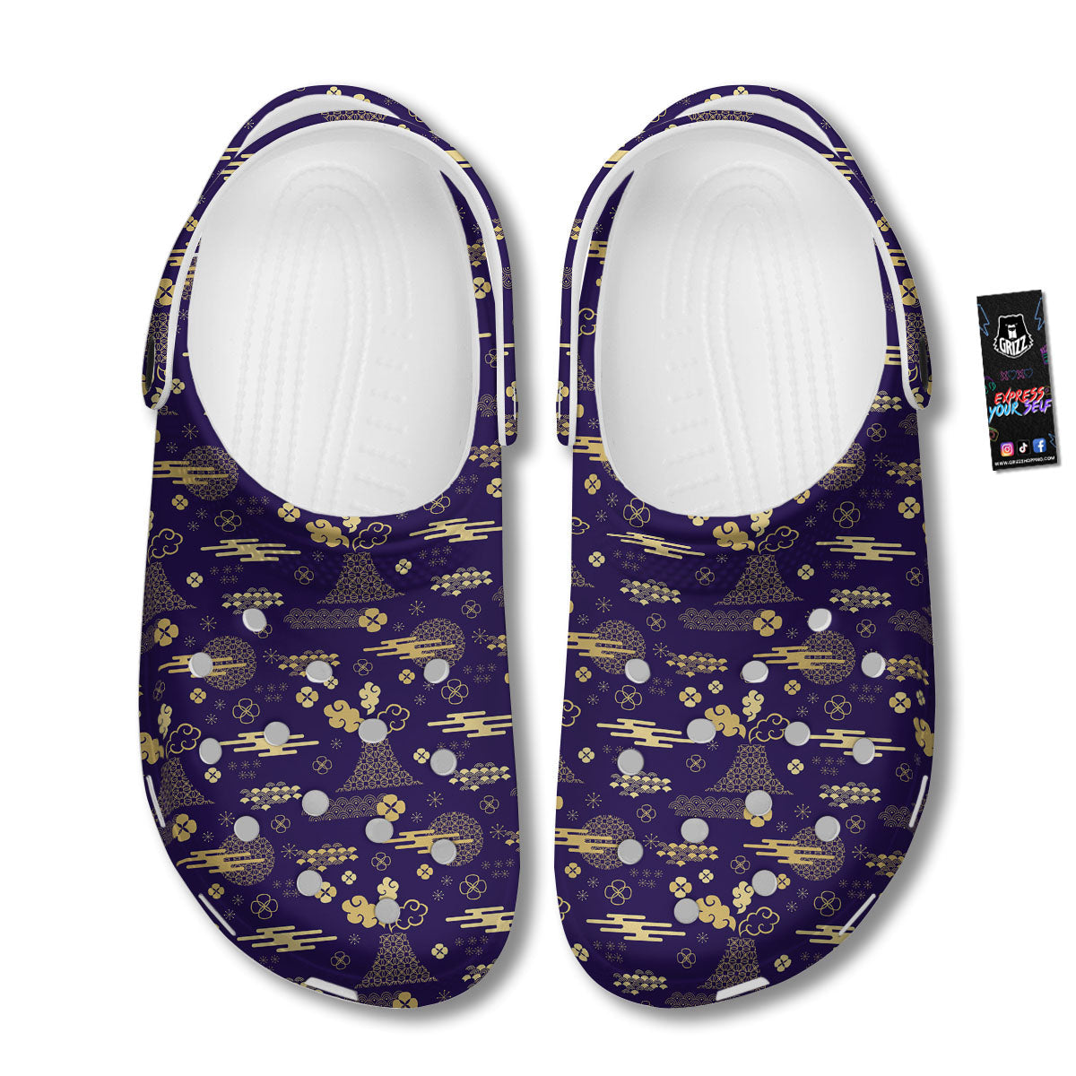 Japanese Classic Print Pattern Clog-grizzshop