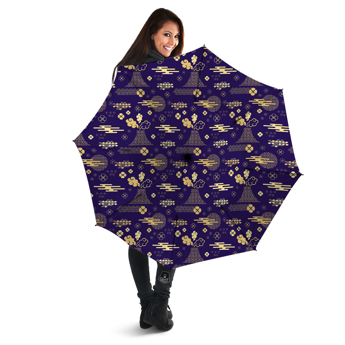Japanese Classic Print Pattern Umbrella-grizzshop