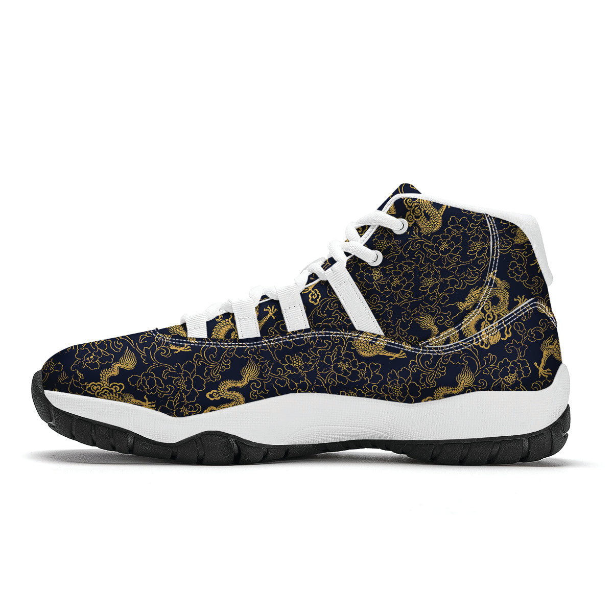 Japanese Dragon White Bball Shoes-grizzshop