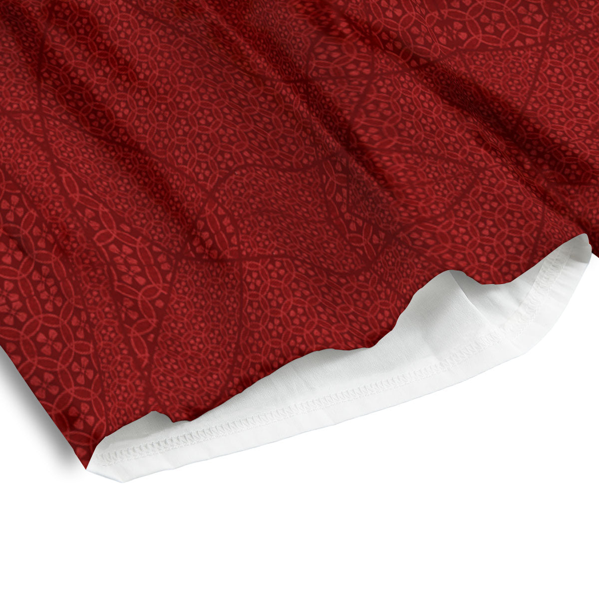 Japanese Red Print Pattern Men's Athletic Shorts