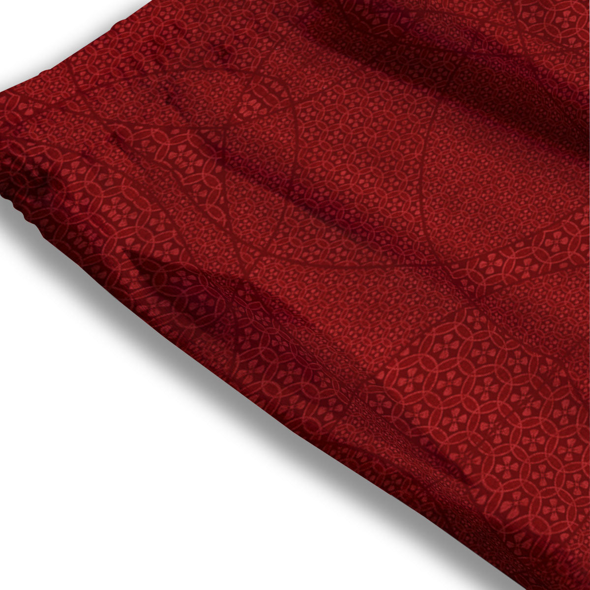 Japanese Red Print Pattern Mesh Shorts
