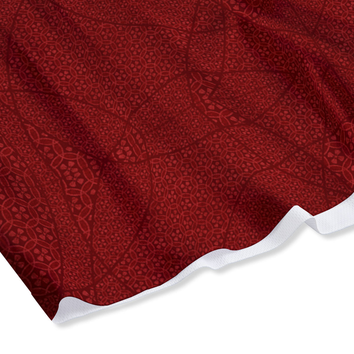 Japanese Red Print Pattern Mesh Shorts