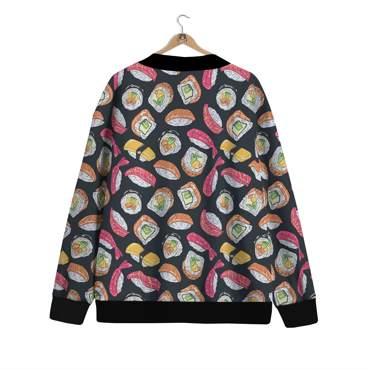 Japanese Sushi Print Pattern Cardigan-grizzshop