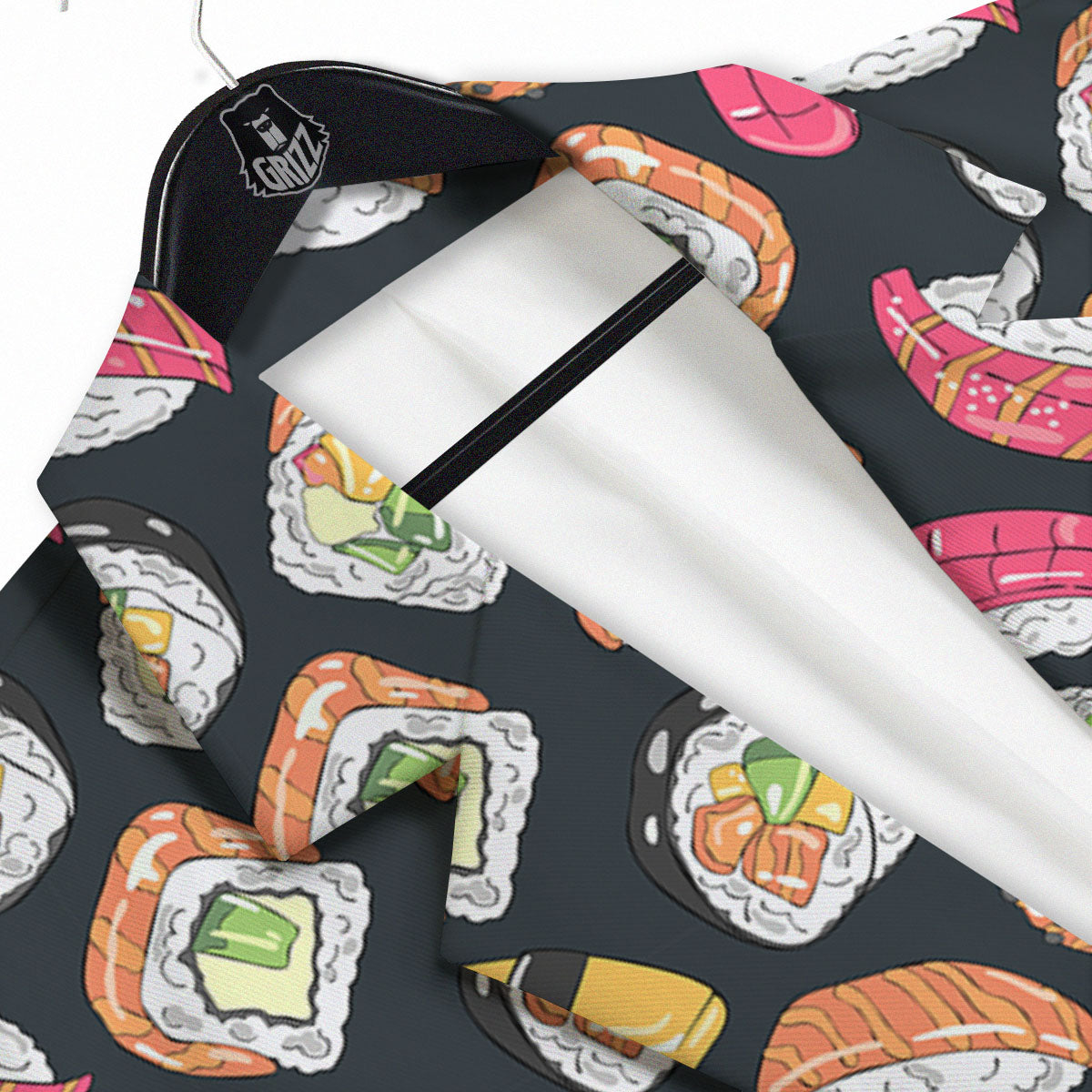 Japanese Sushi Print Pattern Men's Sport Coat-grizzshop