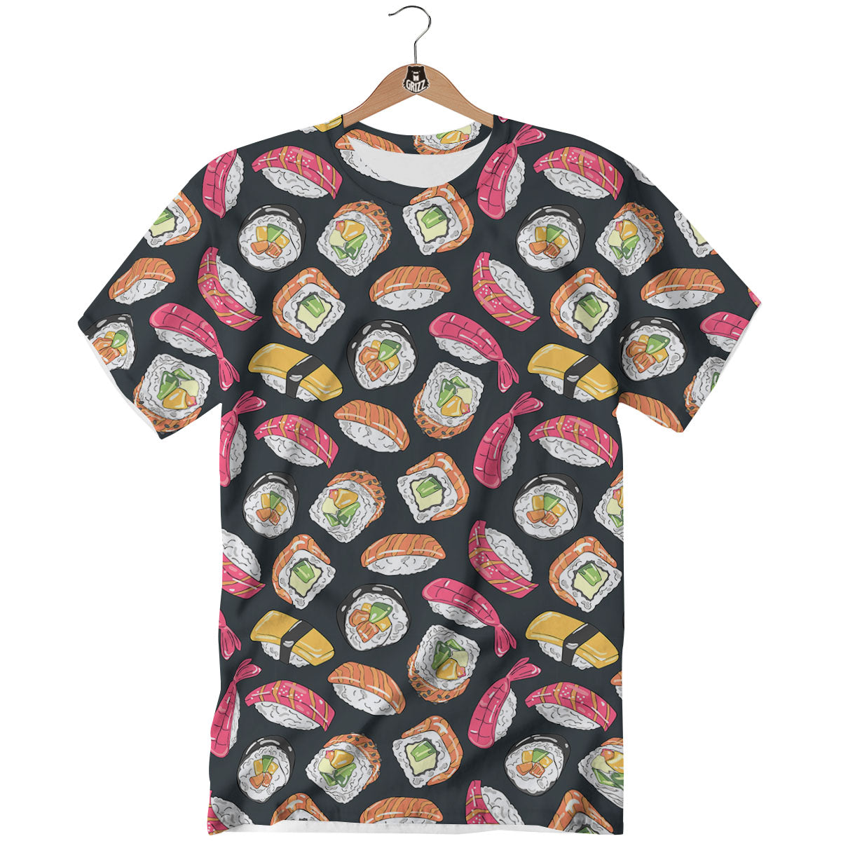 Japanese Sushi Print Pattern T-Shirt-grizzshop