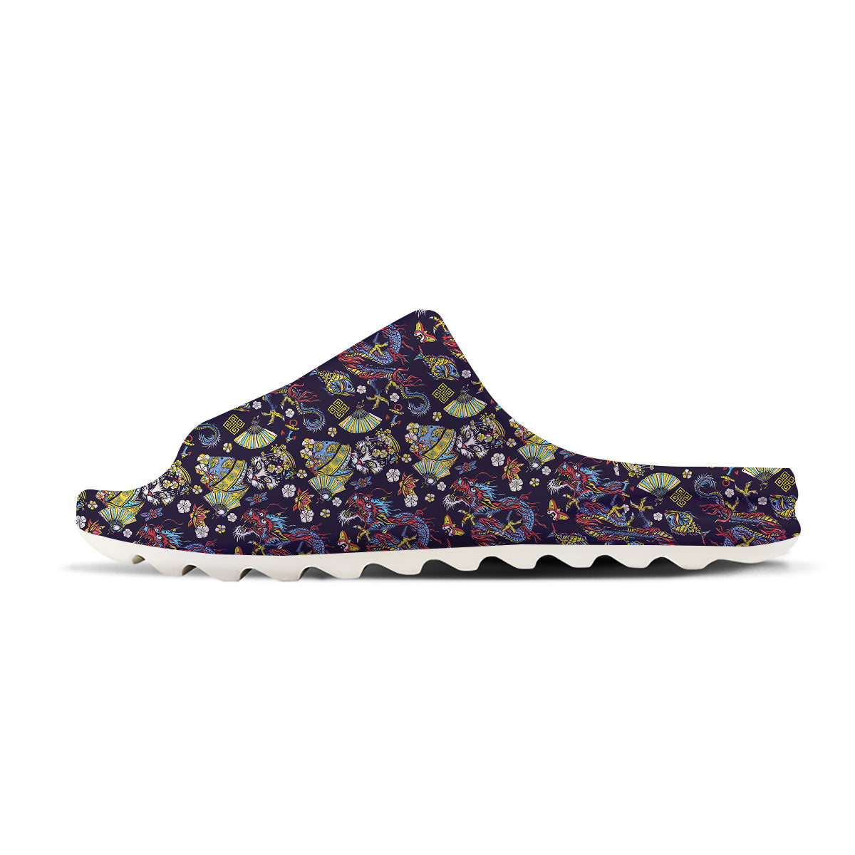 Japanese Dragons And Cat Tattoo Print Pattern Sandals-grizzshop