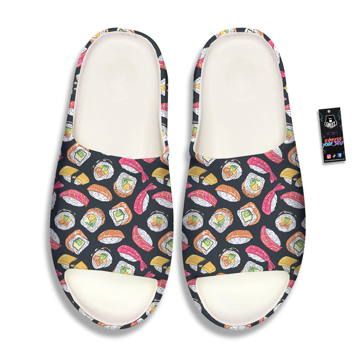 Japanese Sushi Print Pattern Sandals-grizzshop