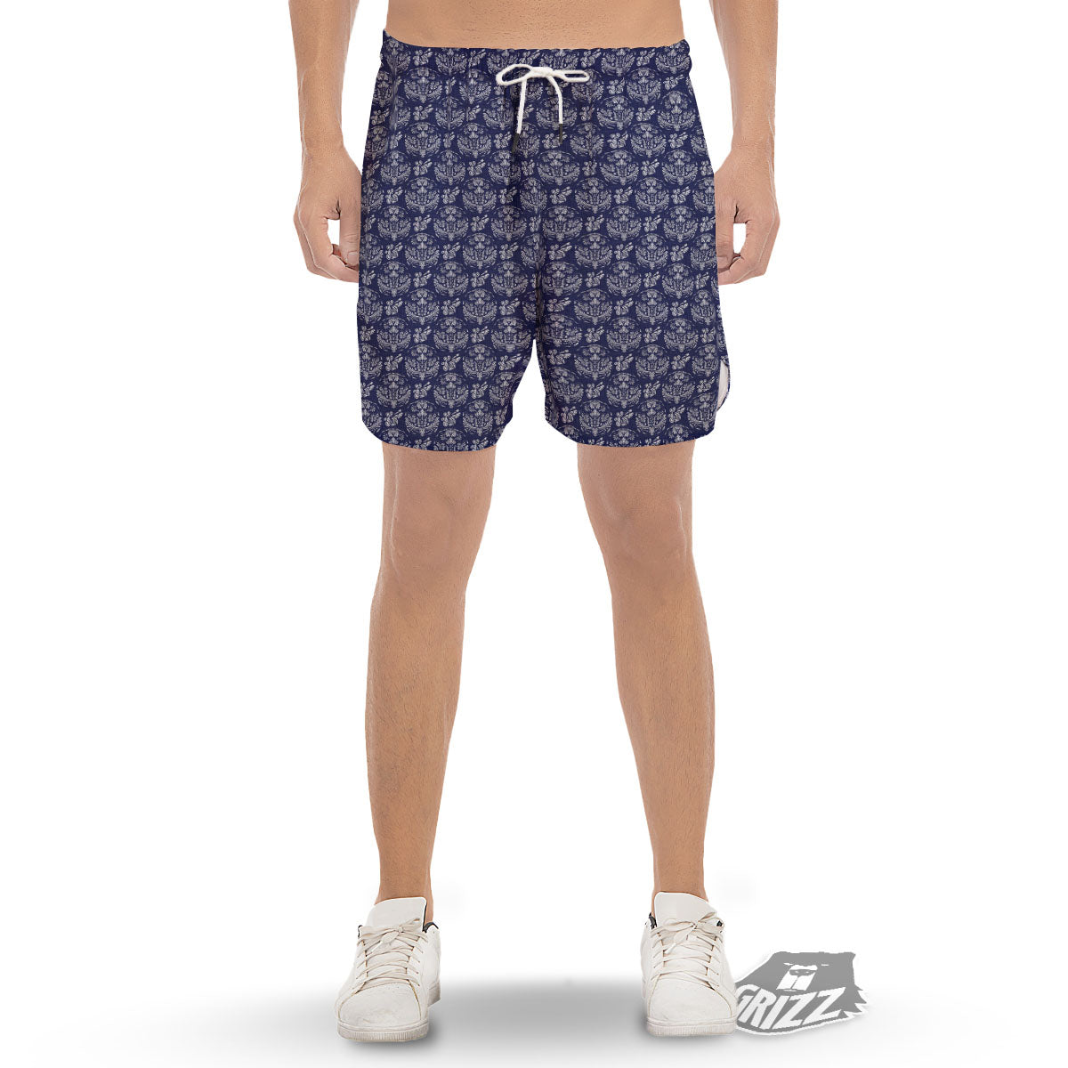Jeans Bohemian Denim Print Pattern Men's Gym Shorts-grizzshop