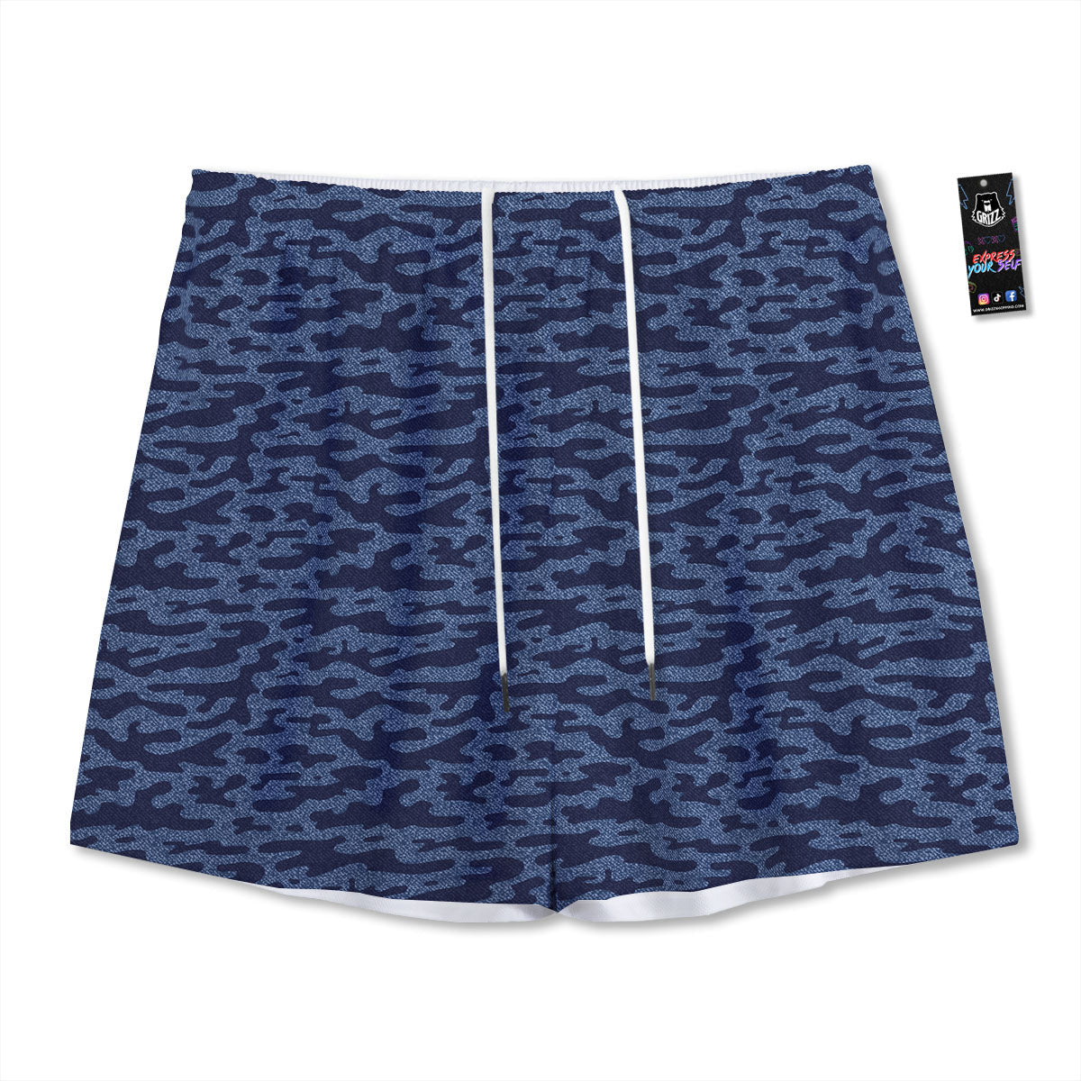 Hibiscus Exotic Tropical Print Pattern Mesh Shorts