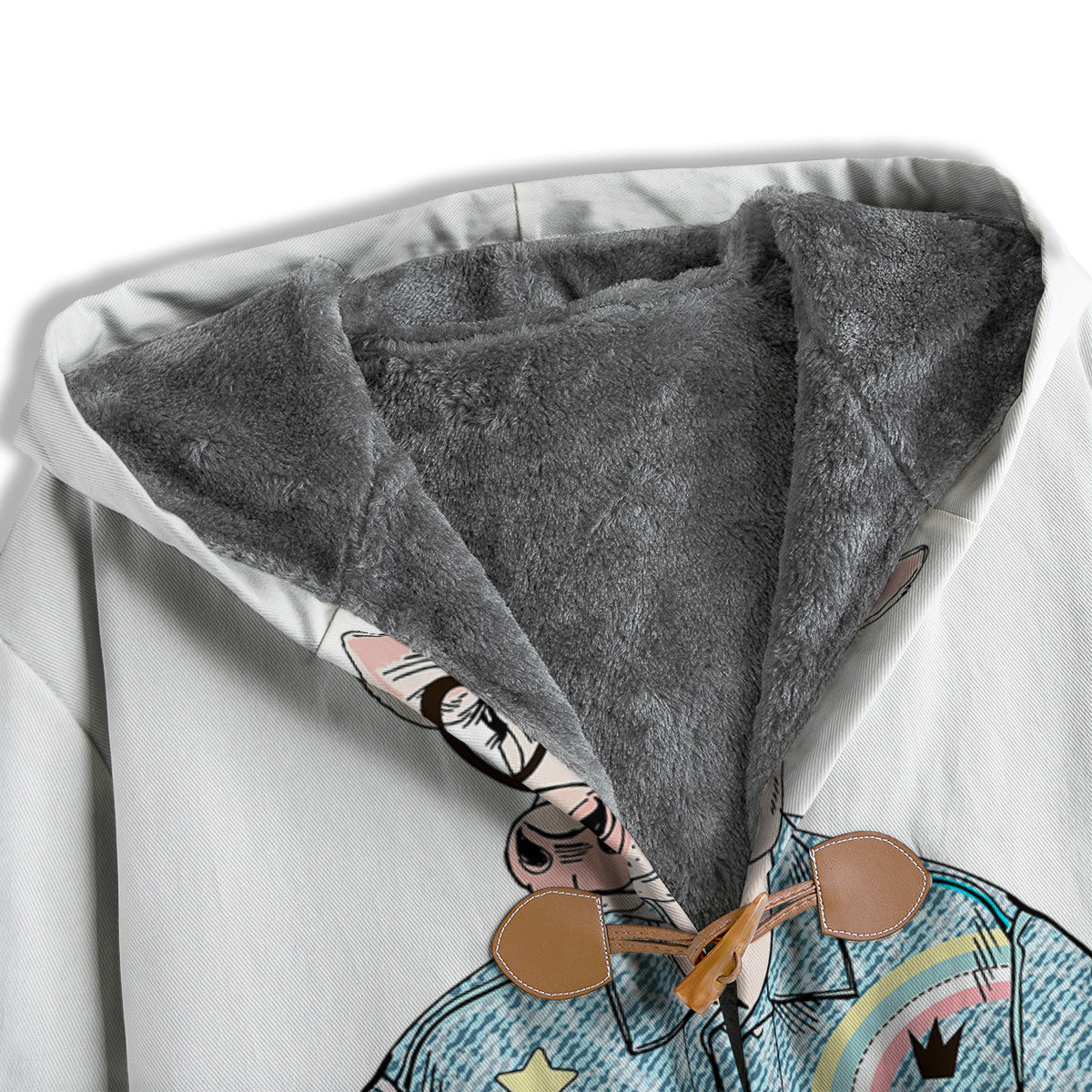 Jeans Cow Denim Print Men's Windbreaker Jacket-grizzshop