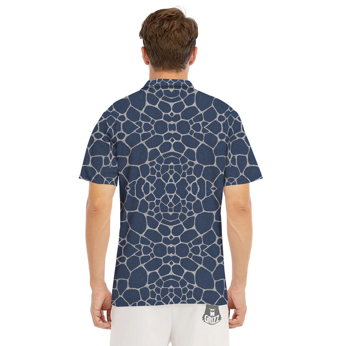 Jeans Giraffe Denim Print Pattern Men's Golf Shirts-grizzshop