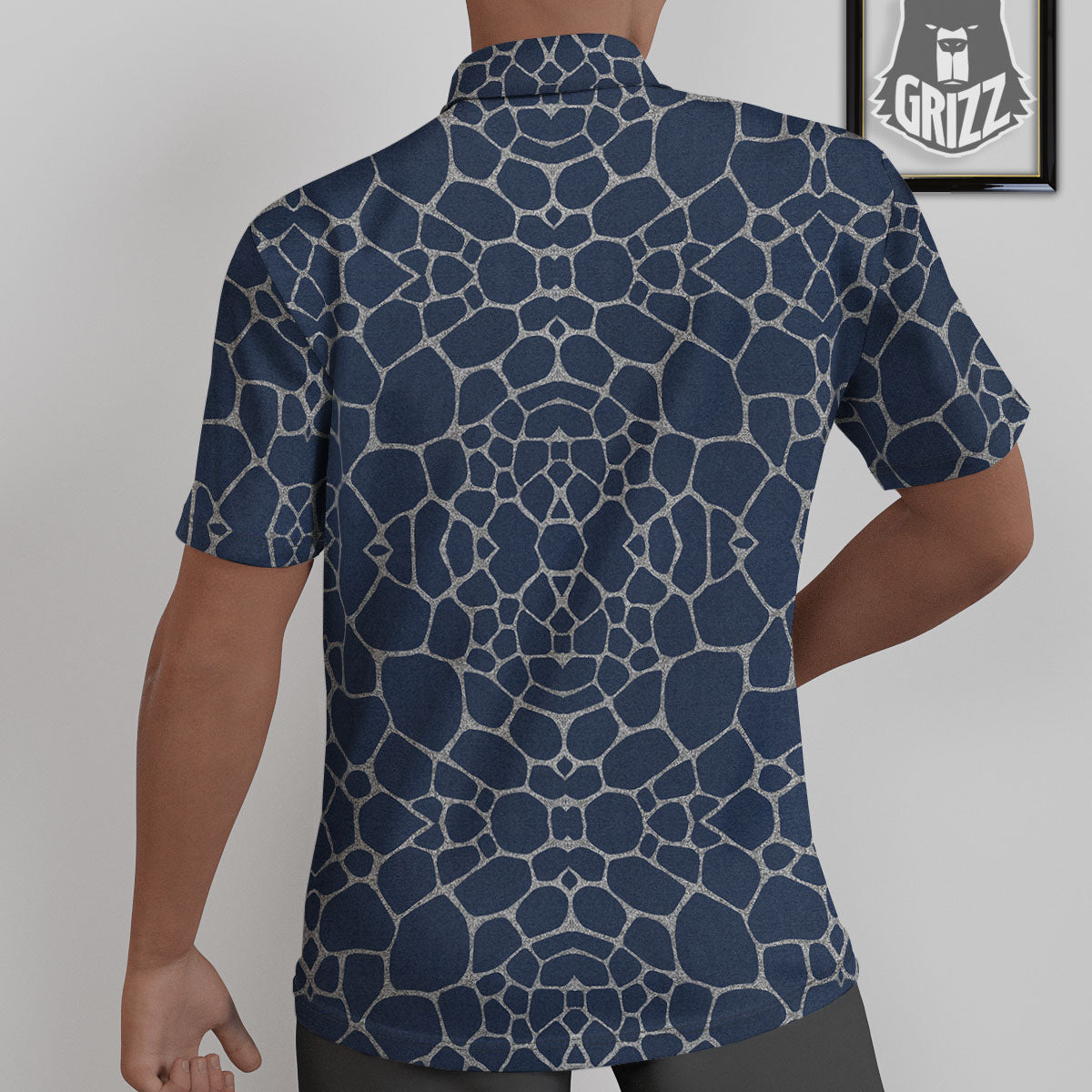 Jeans Giraffe Denim Print Pattern Untucked Shirts-grizzshop