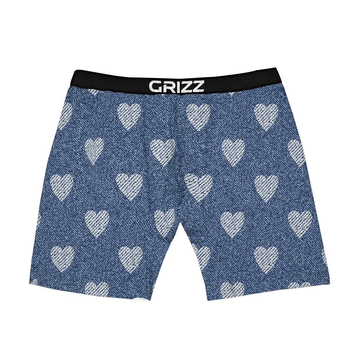 Jeans Heart Denim Print Pattern Boxer Briefs-grizzshop