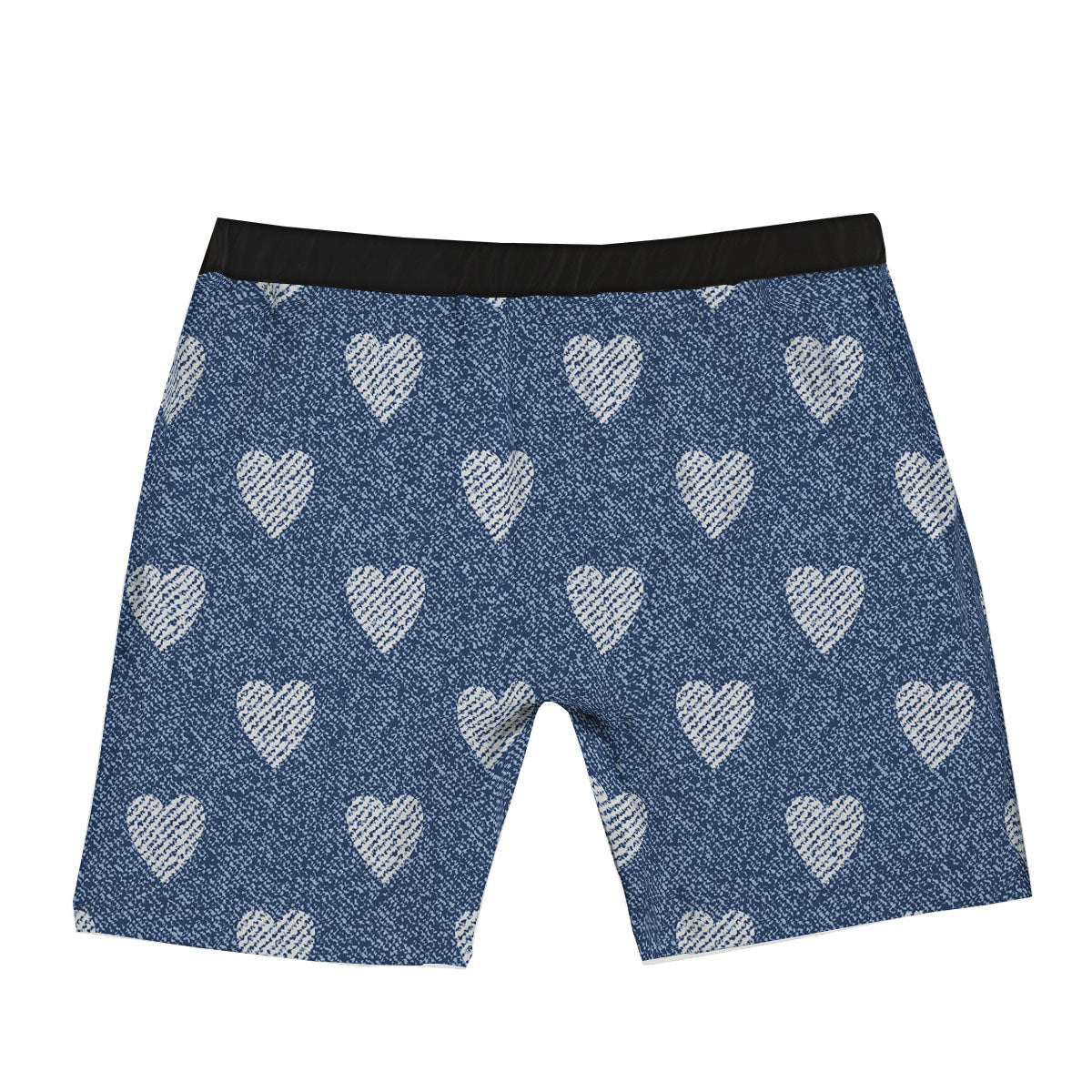 Jeans Heart Denim Print Pattern Boxer Briefs-grizzshop