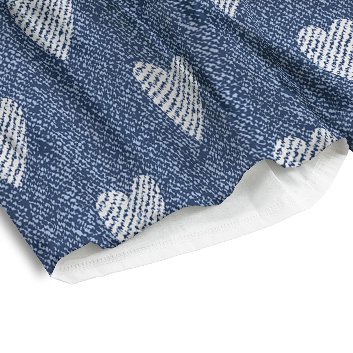 Jeans Heart Denim Print Pattern Men's Athletic Shorts