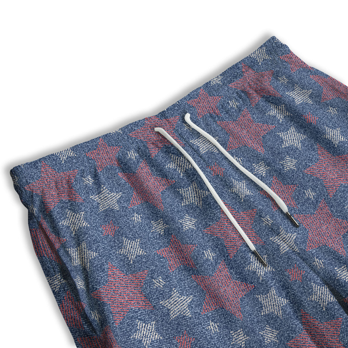 Jeans Star Denim Print Pattern Men's Athletic Shorts