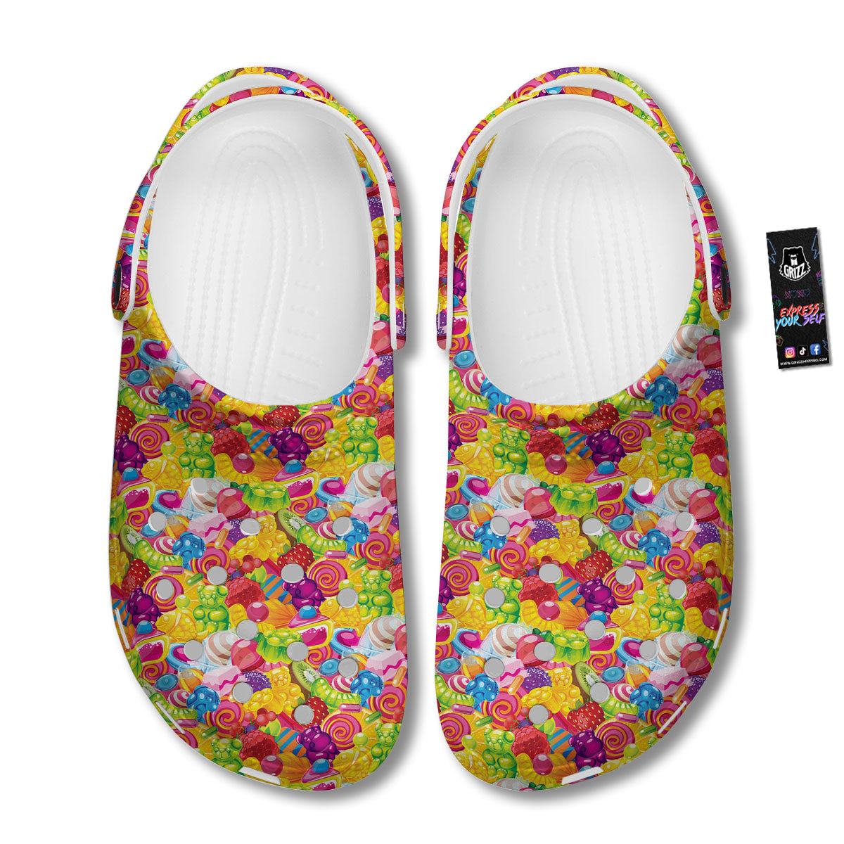 Jelly And Candy Print Pattern Clog-grizzshop