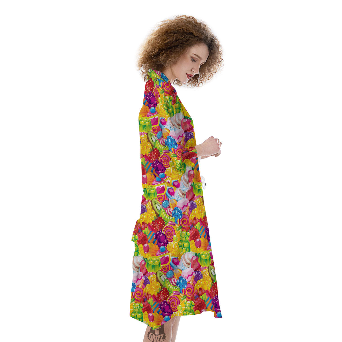 Jelly And Candy Print Pattern Kimono-grizzshop