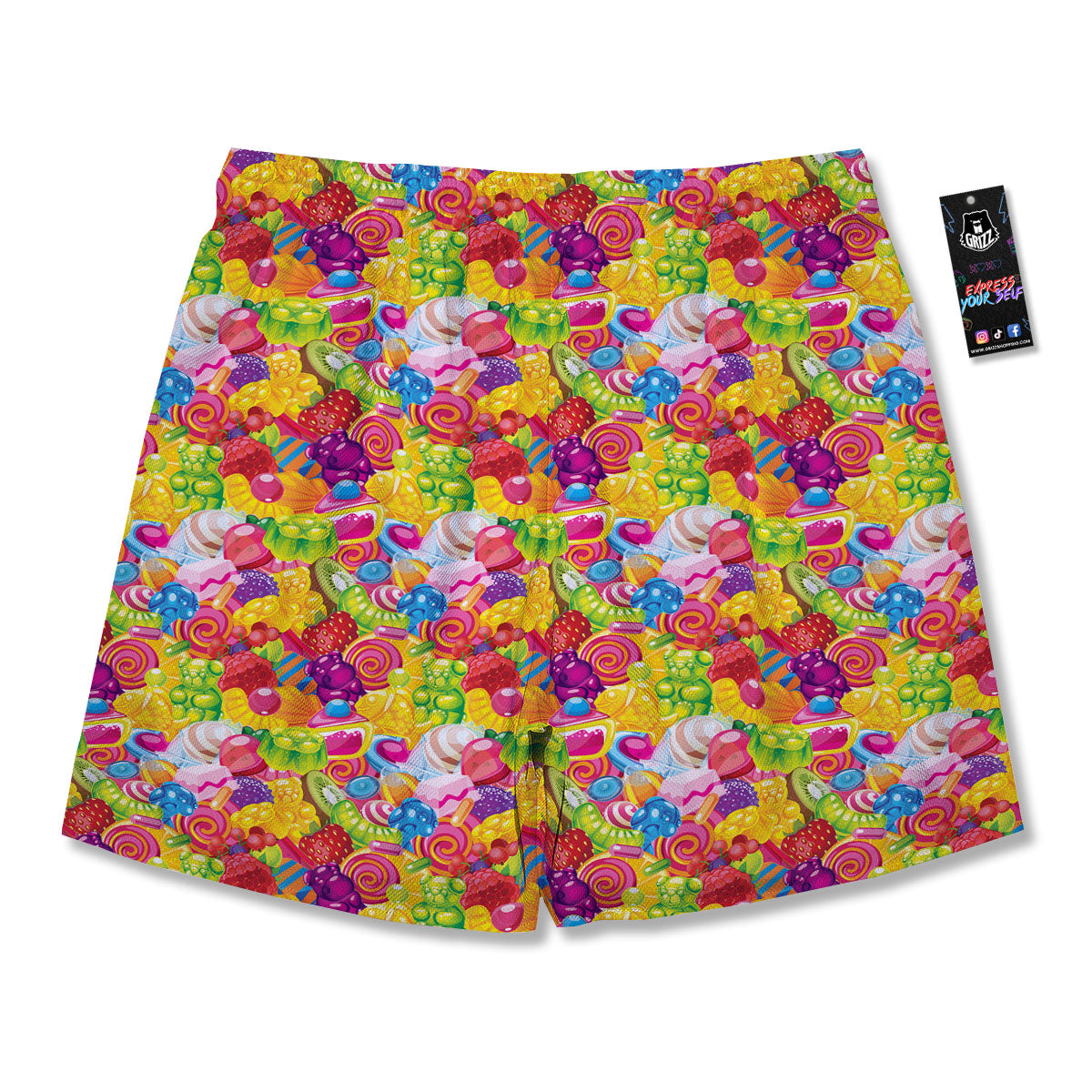 Jelly And Candy Print Pattern Men's Running Shorts-grizzshop