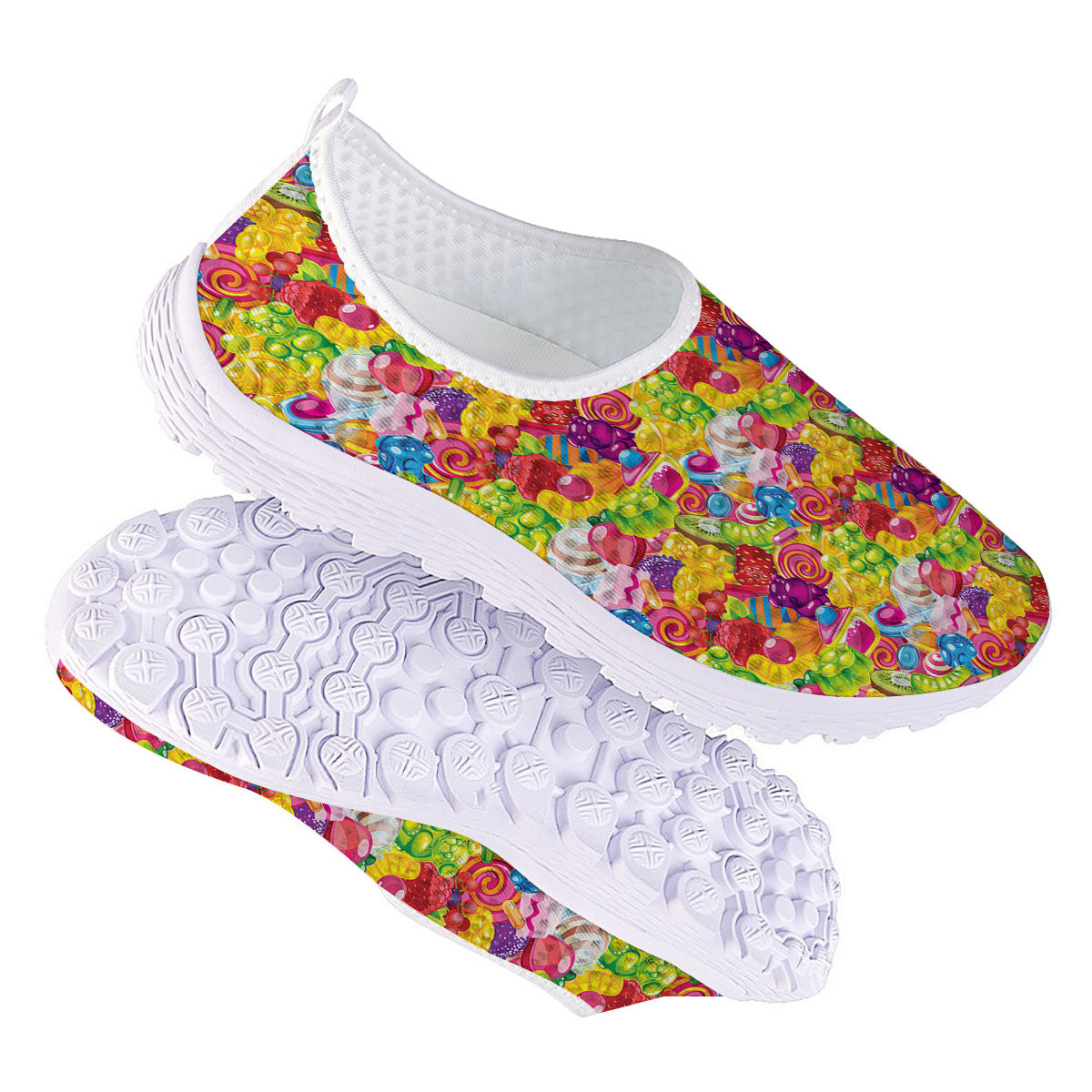 Jelly And Candy Print Pattern Nurse Shoes-grizzshop
