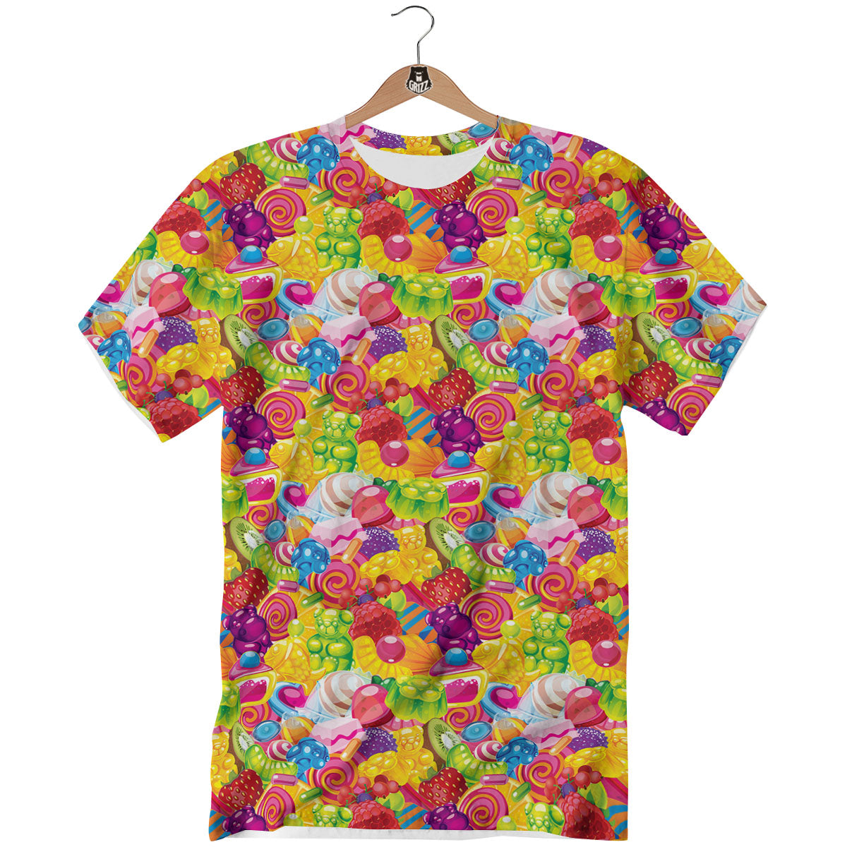 Jelly And Candy Print Pattern T-Shirt-grizzshop